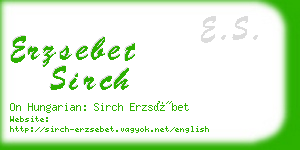 erzsebet sirch business card